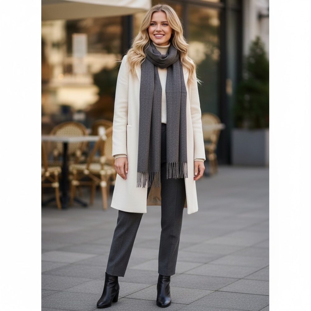 NWT Style & Co. Women’s Gray‎ Herringbone Scarf Classic Winter Warm